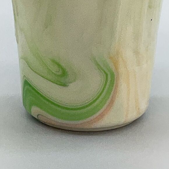 1940s Akro Agate Slag Glass Vase Pot Art Deco - Picture 9 of 16